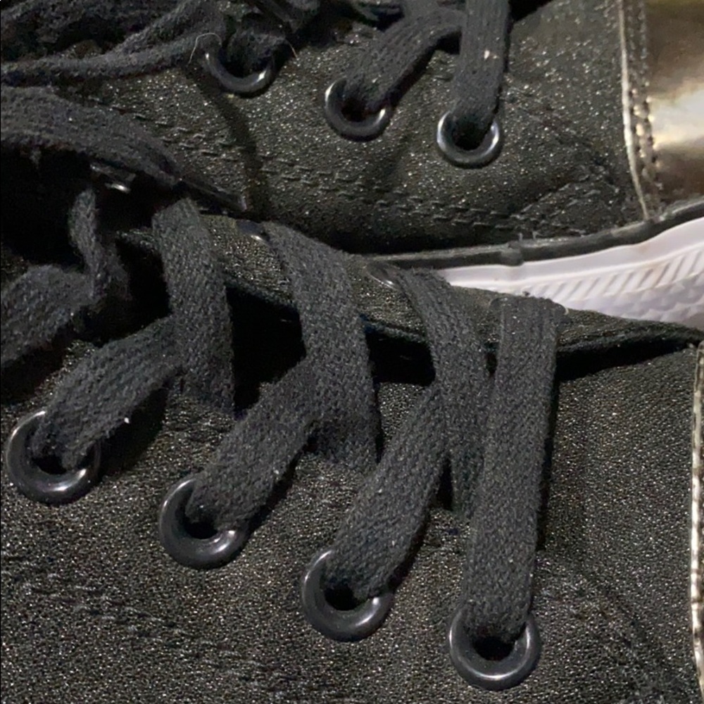 Black Shimmer Converse - Picture 2 of 6